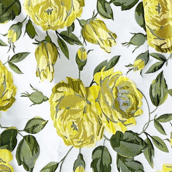 SHEIN Yellow Floral Cropped Blazer and skirt Sz S - Picture 5 of 5